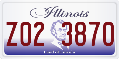 IL license plate Z023870