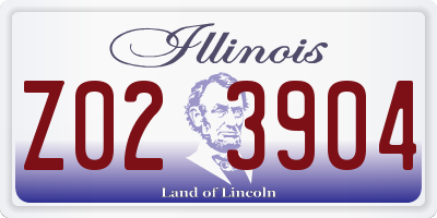 IL license plate Z023904