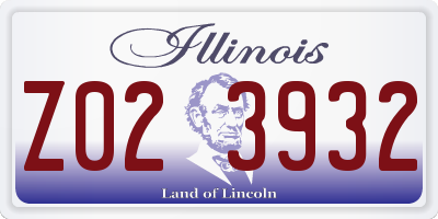 IL license plate Z023932
