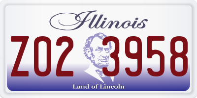 IL license plate Z023958