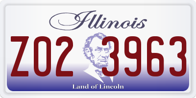 IL license plate Z023963