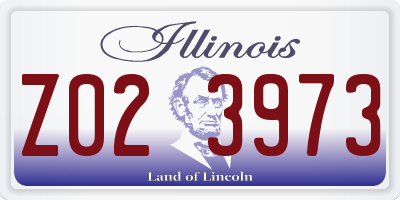 IL license plate Z023973