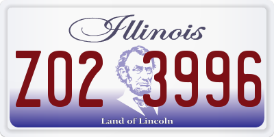 IL license plate Z023996