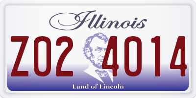 IL license plate Z024014