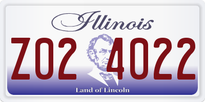 IL license plate Z024022