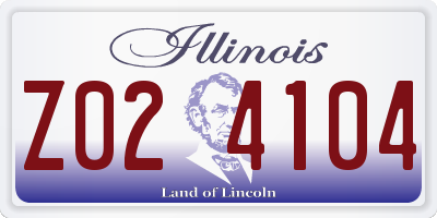 IL license plate Z024104
