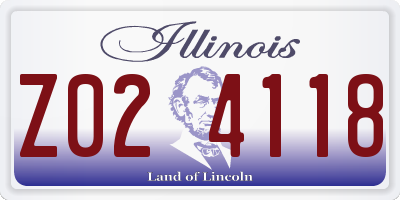 IL license plate Z024118