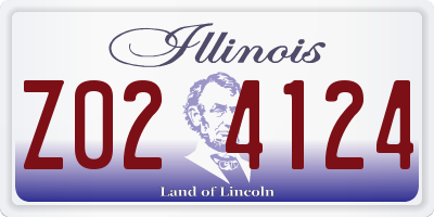 IL license plate Z024124