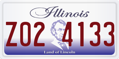 IL license plate Z024133