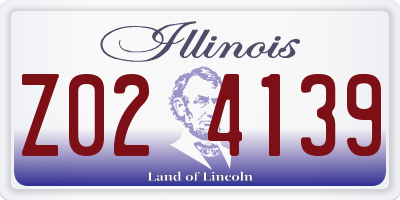 IL license plate Z024139