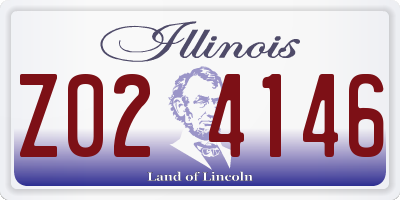 IL license plate Z024146