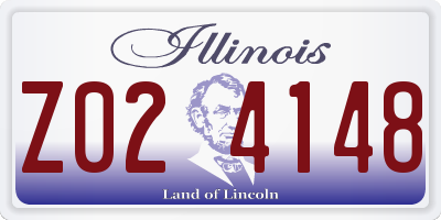 IL license plate Z024148