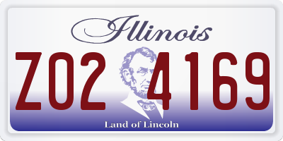 IL license plate Z024169
