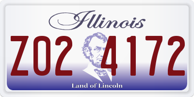 IL license plate Z024172