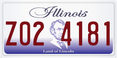 IL license plate Z024181