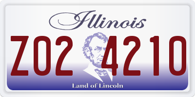 IL license plate Z024210