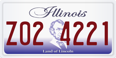 IL license plate Z024221