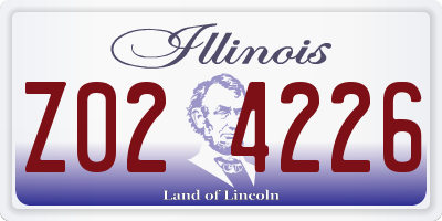 IL license plate Z024226
