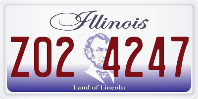 IL license plate Z024247