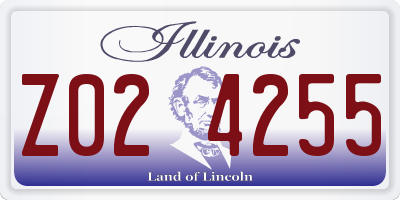 IL license plate Z024255