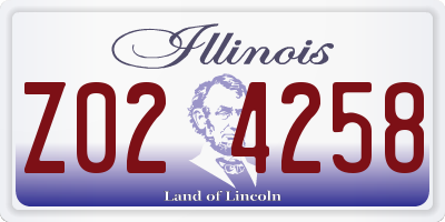IL license plate Z024258
