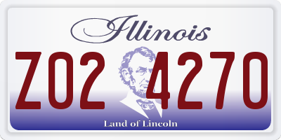 IL license plate Z024270