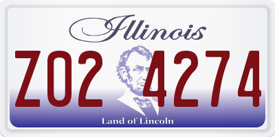 IL license plate Z024274