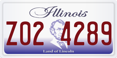 IL license plate Z024289
