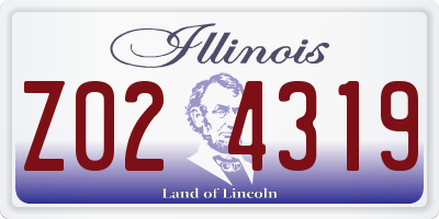 IL license plate Z024319