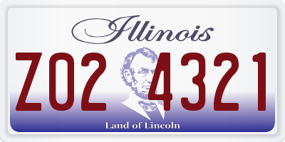 IL license plate Z024321