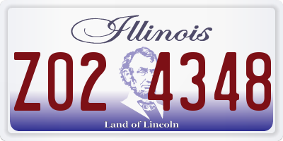 IL license plate Z024348