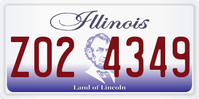 IL license plate Z024349