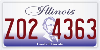 IL license plate Z024363