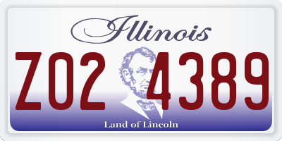 IL license plate Z024389