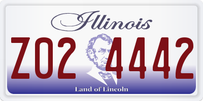 IL license plate Z024442