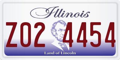 IL license plate Z024454