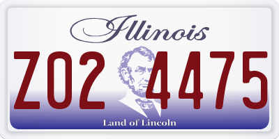 IL license plate Z024475