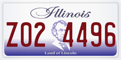 IL license plate Z024496