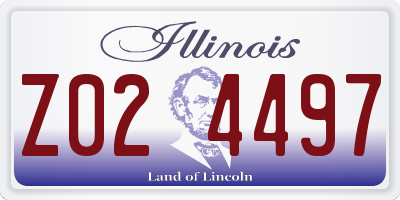 IL license plate Z024497