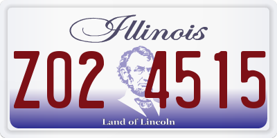 IL license plate Z024515