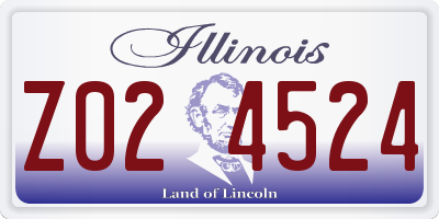 IL license plate Z024524