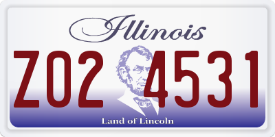 IL license plate Z024531