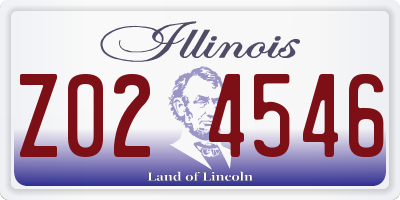 IL license plate Z024546