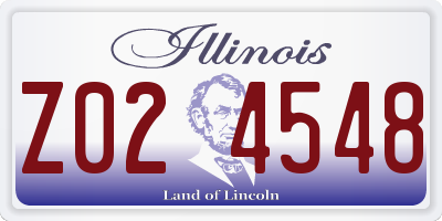 IL license plate Z024548