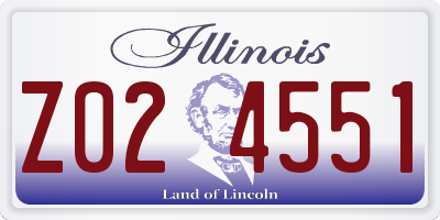IL license plate Z024551