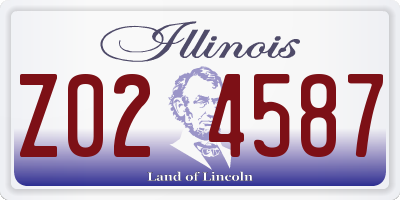 IL license plate Z024587