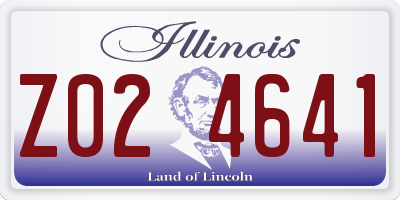 IL license plate Z024641