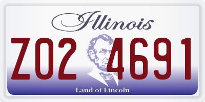 IL license plate Z024691