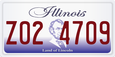 IL license plate Z024709