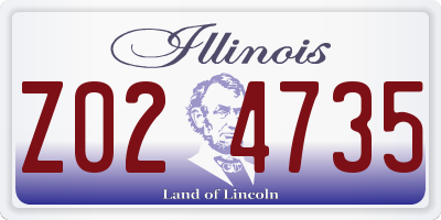 IL license plate Z024735